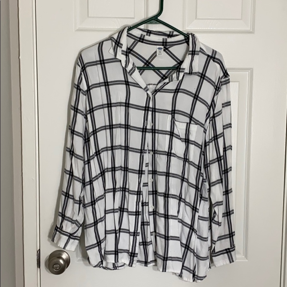 White and black flannel